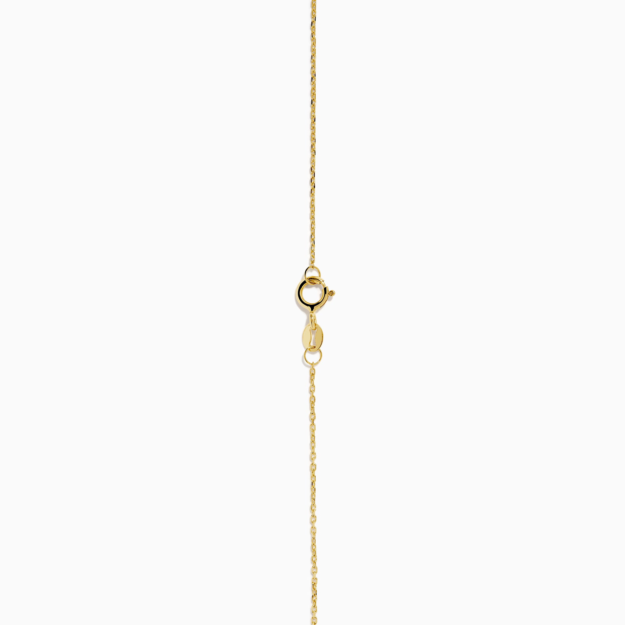 The 14K Yellow Gold Butterfly Station Necklace features three butterfly charms and four round beads evenly spaced along a delicate chain.