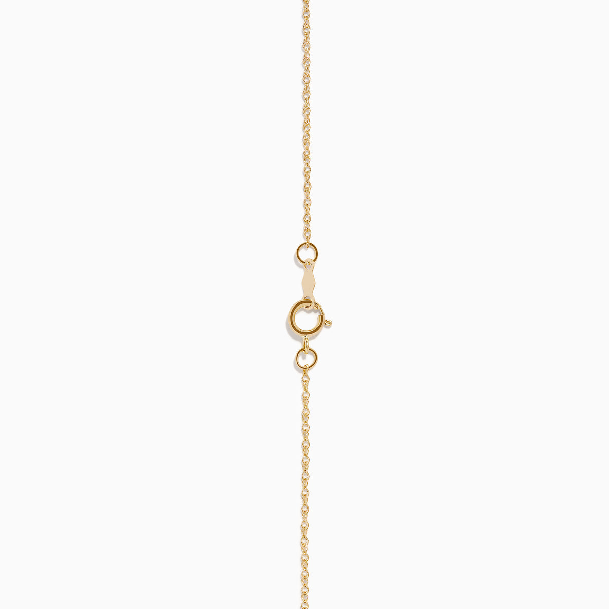 The DOro 14K Yellow Gold Diamond Pendant features a teardrop-shaped diamond accented with sparkling white stones, hanging on a delicate gold chain and set against a plain white background.