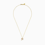 The Nature 14K Yellow Gold Opal and Diamond Palm Tree Pendant features a delicate yellow gold chain, opal-accented leaves, and sparkling diamonds on the trunk, shown against a white background.