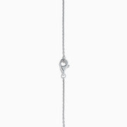 The 925 Sterling Silver Ruby Heart Lock Necklace features a heart-shaped padlock pendant with small red gemstones and a central keyhole, displayed on a white background.