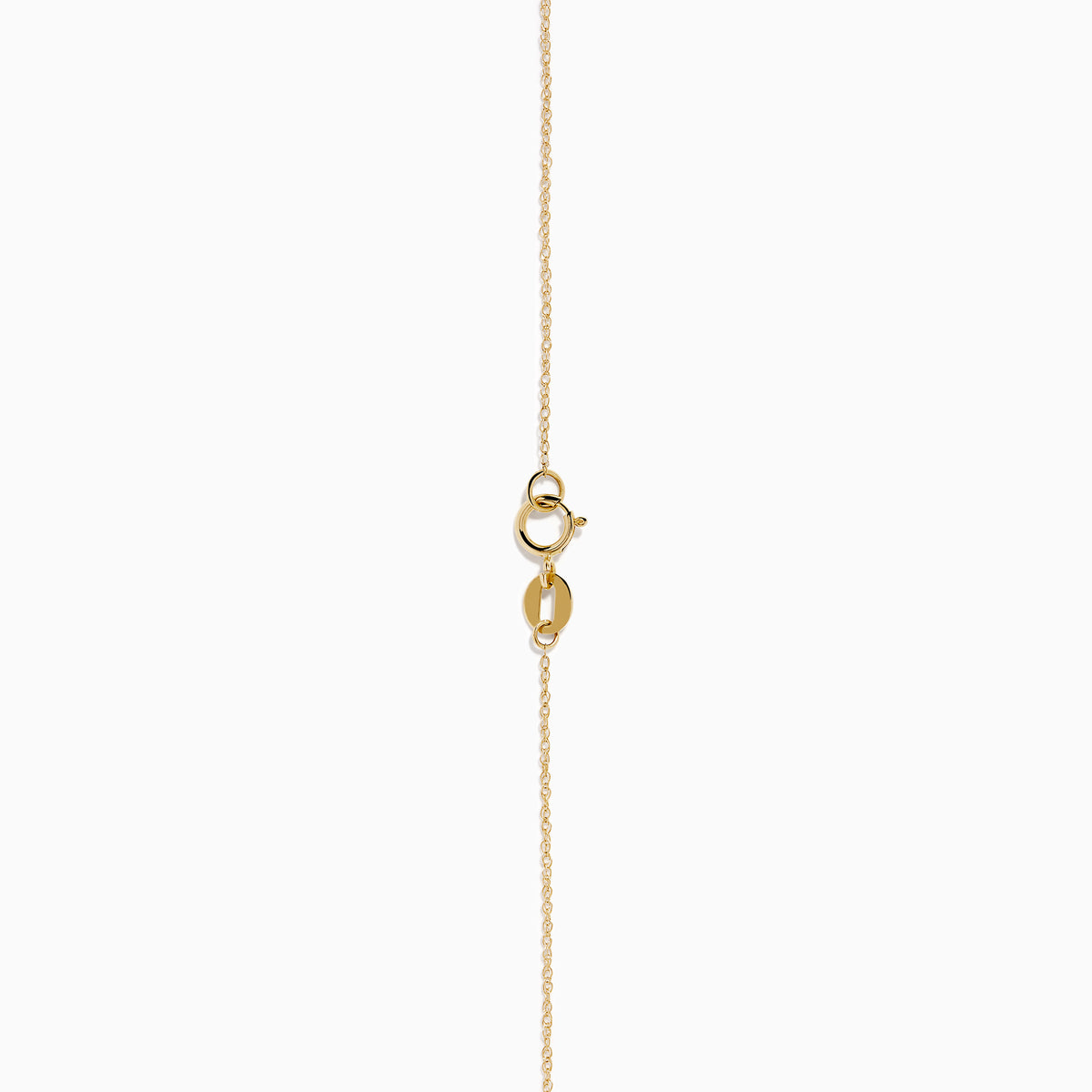 14K Yellow Gold Beaded Station Pearl Solitaire Necklace