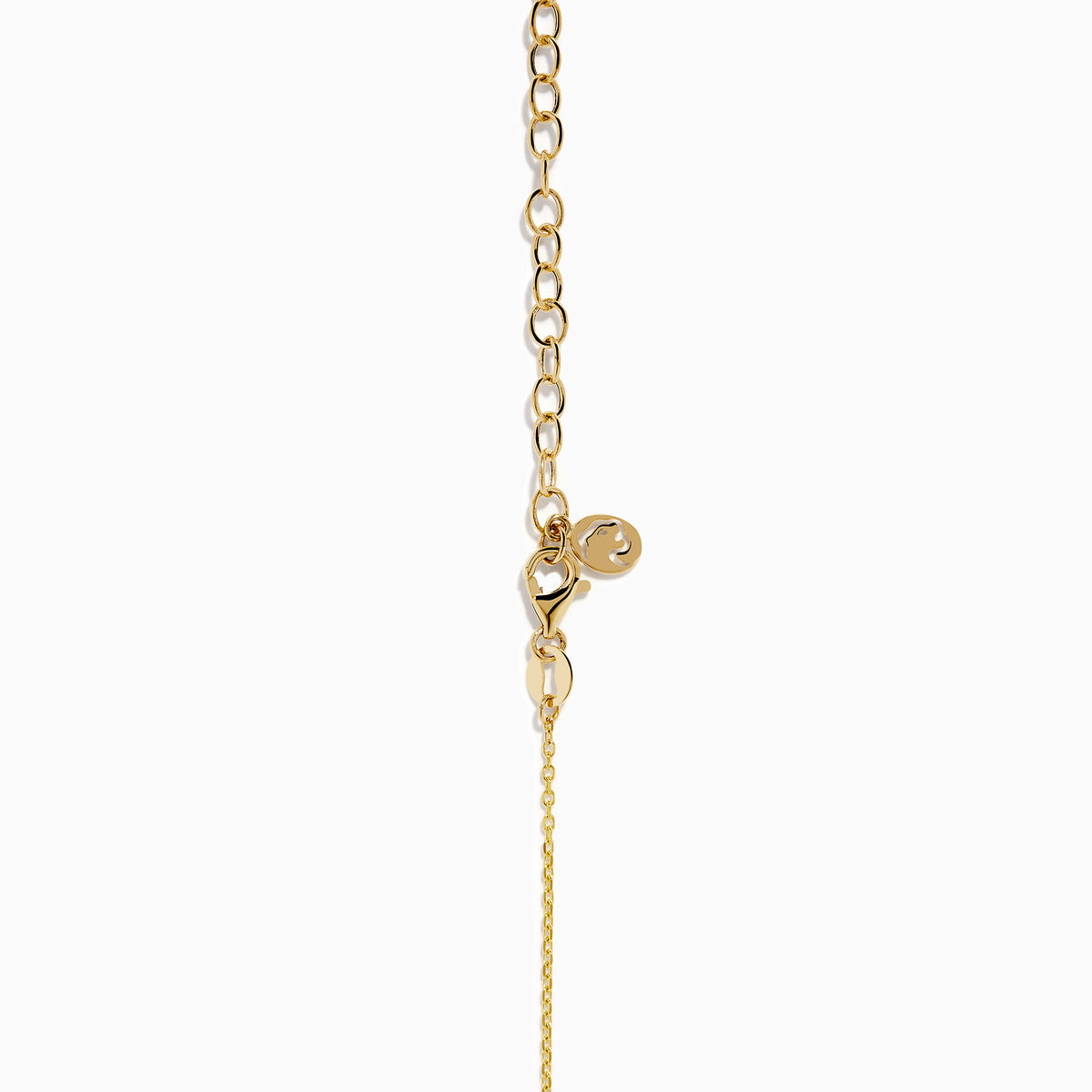 14K Yellow Gold Sodalite and Diamond Evil Eye Necklace