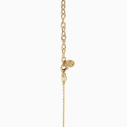 14K Yellow Gold Sodalite and Diamond Evil Eye Necklace