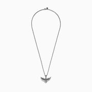 Mens 925 Sterling Silver Eagle Pendant: Features a thick silver chain and a detailed eagle with outstretched wings.