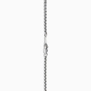 Men's Sterling Silver Onyx and White Sapphire Dog Tag Pendant featuring a rectangular onyx with a silver cross set with white sapphires, shown on a plain white background.