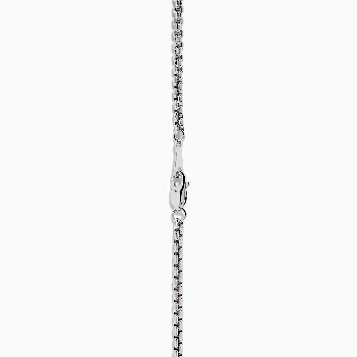 Men's Sterling Silver Onyx and White Sapphire Dog Tag Pendant featuring a rectangular onyx with a silver cross set with white sapphires, shown on a plain white background.