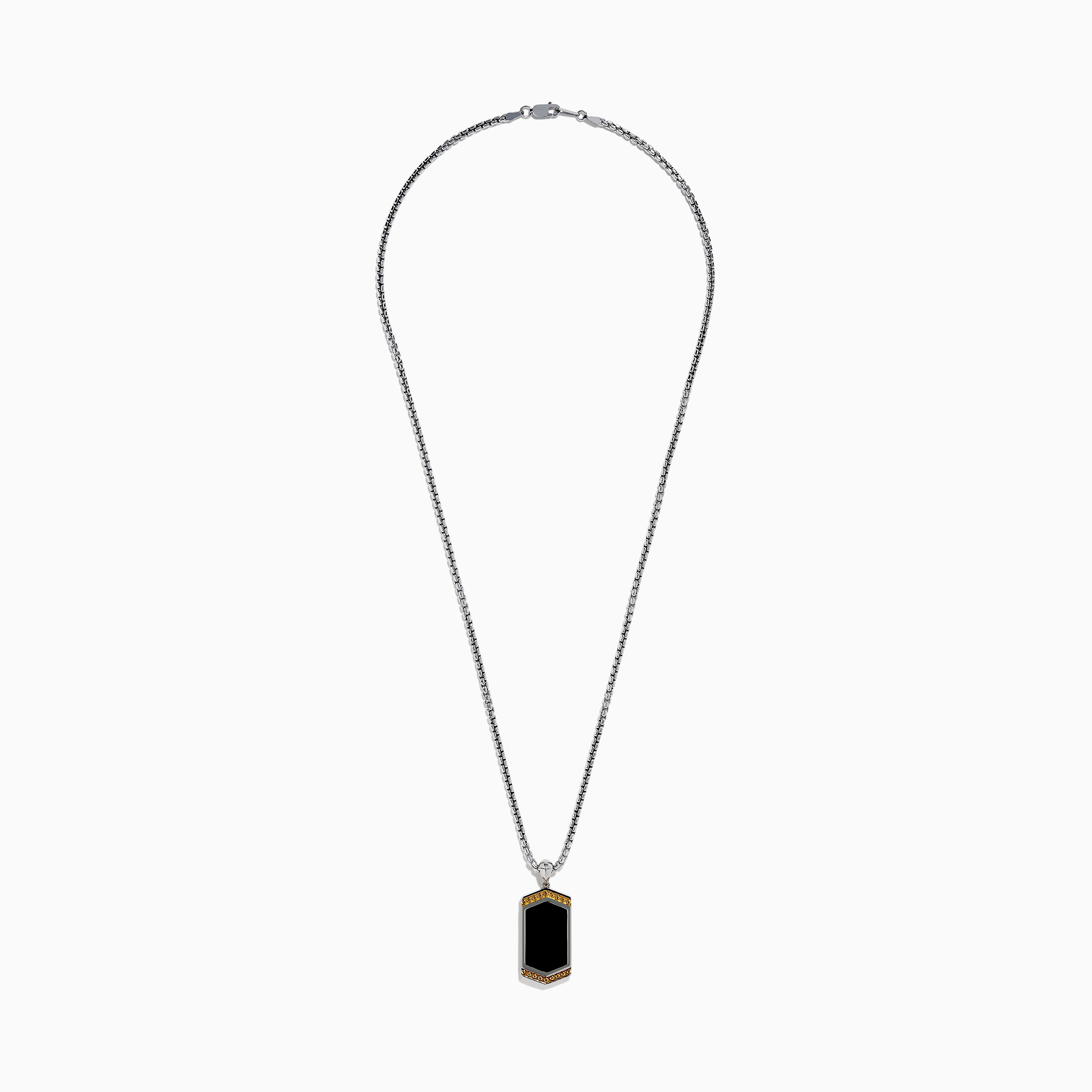 Men's 925 Sterling Silver Onyx Pendant – effyjewelry.com