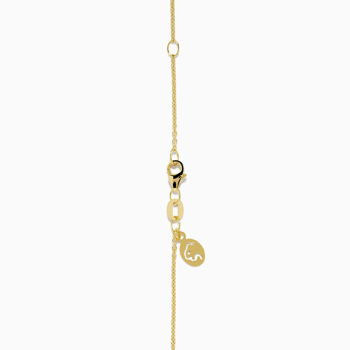 The 14K Yellow Gold Garnet and Diamond Pendant features a four-petal flower-shaped garnet with deep red gemstones outlined in yellow gold and a small clear diamond at the center, shown on a white background.