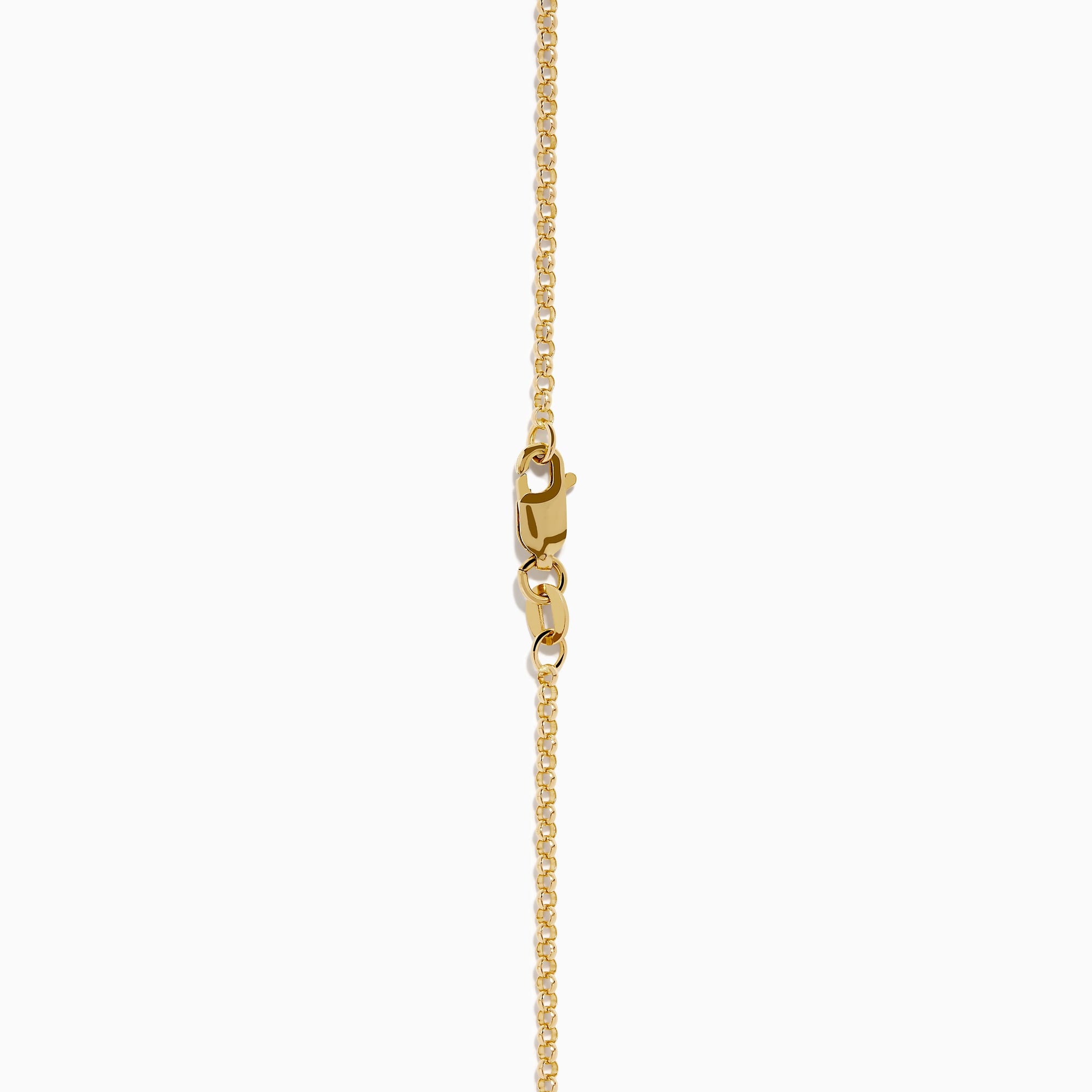 The 14K Yellow Gold London Blue Topaz and Diamond Double Halo Pendant features an oval London Blue Topaz and sparkling white diamonds, set on a gold chain necklace.