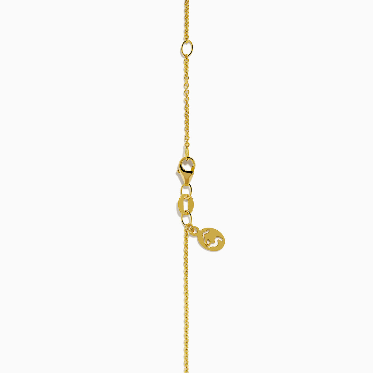 The Brasilica 18K Yellow Gold Emerald and Diamond Pendant features an emerald-cut green gemstone surrounded by small diamonds, showcased on a chain against a plain white background.