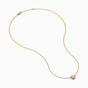 Lab Grown Diamond 1.00ct Hexagon Solitaire Necklace in 14K Yellow Gold—a striking gold chain necklace showcasing a hexagonal pendant with a central lab grown diamond, beautifully displayed on a white background.