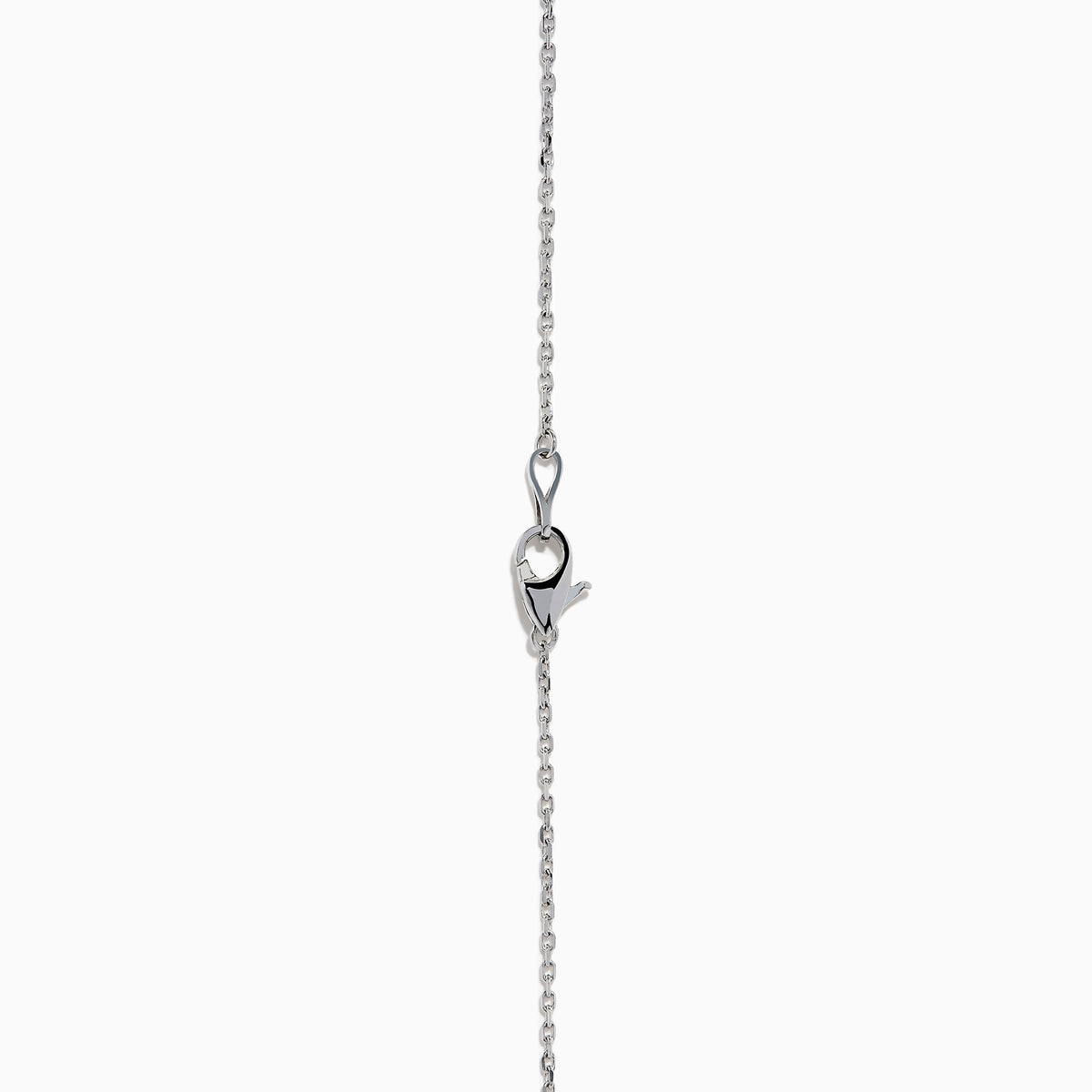 The 14K White Gold 36 Inch 2.00ct Diamond Station Necklace showcases round bezel-set diamonds evenly spaced along a fine chain, presented on a plain white background.