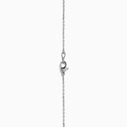 The 14K White Gold 36 Inch 2.00ct Diamond Station Necklace showcases round bezel-set diamonds evenly spaced along a fine chain, presented on a plain white background.
