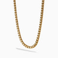 The 14K Yellow Gold Miracle Set Diamond Tennis Necklace, featuring an intricate pattern and embedded diamonds, is displayed against a white background.