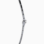 14K White Gold Blue and White Diamond Three-Row Pavé Necklace