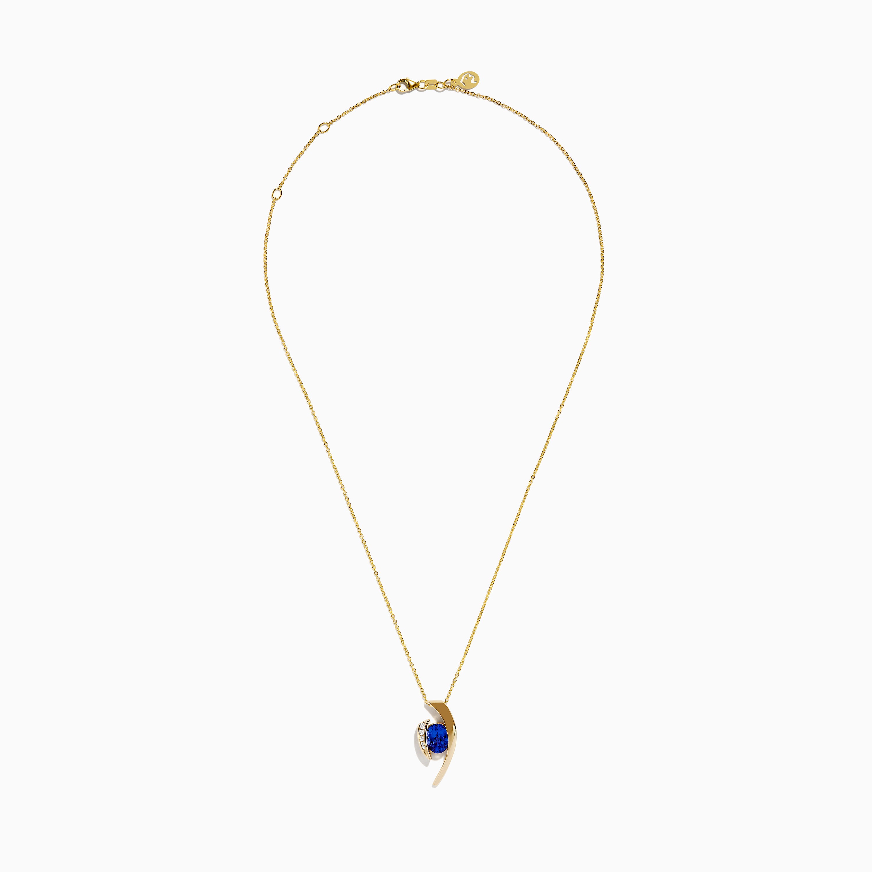 Nahla Siri 14K Yellow Gold Floating Tanzanite and Diamond Pendant