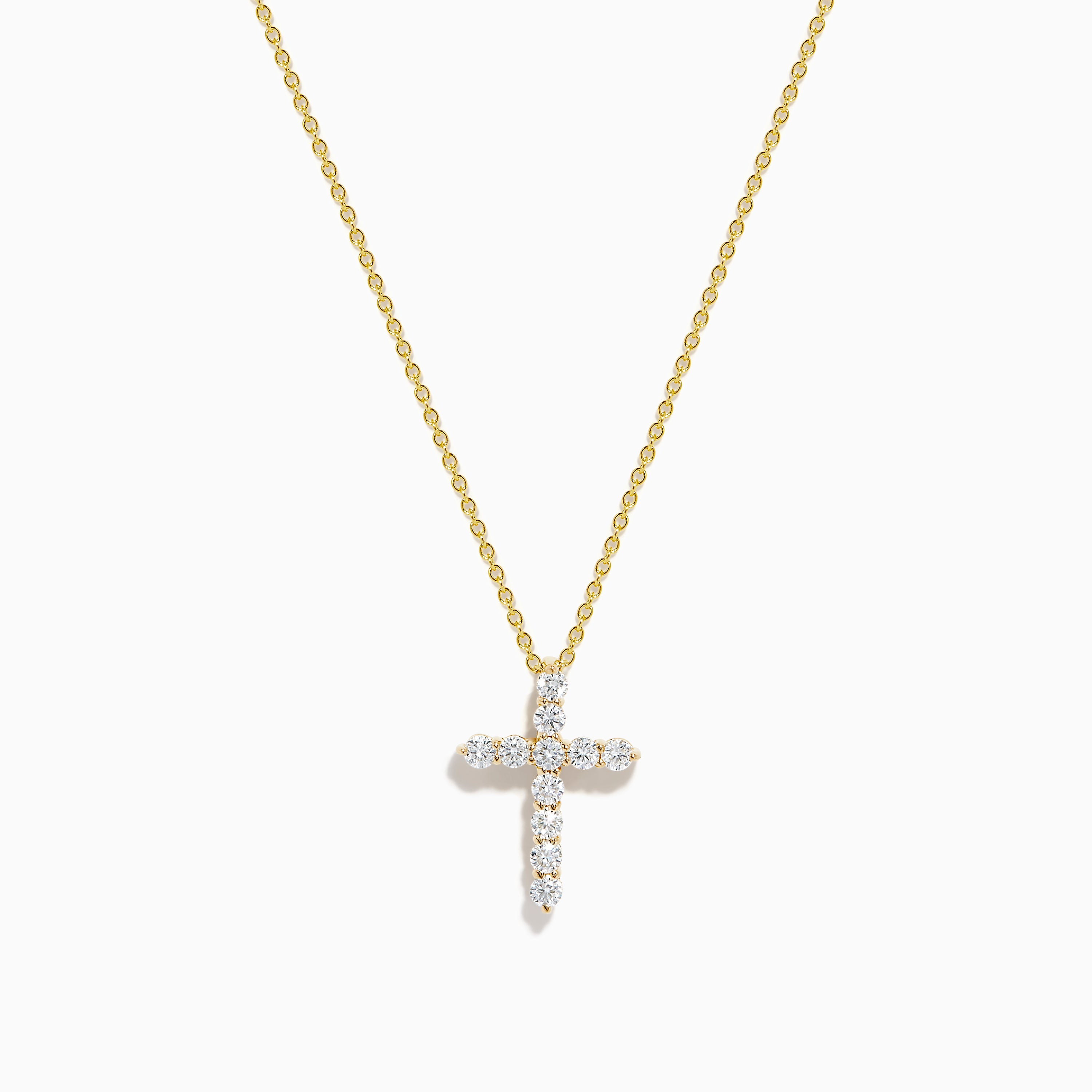 14K Yellow Gold Diamond Cross Pendant – effyjewelry.com