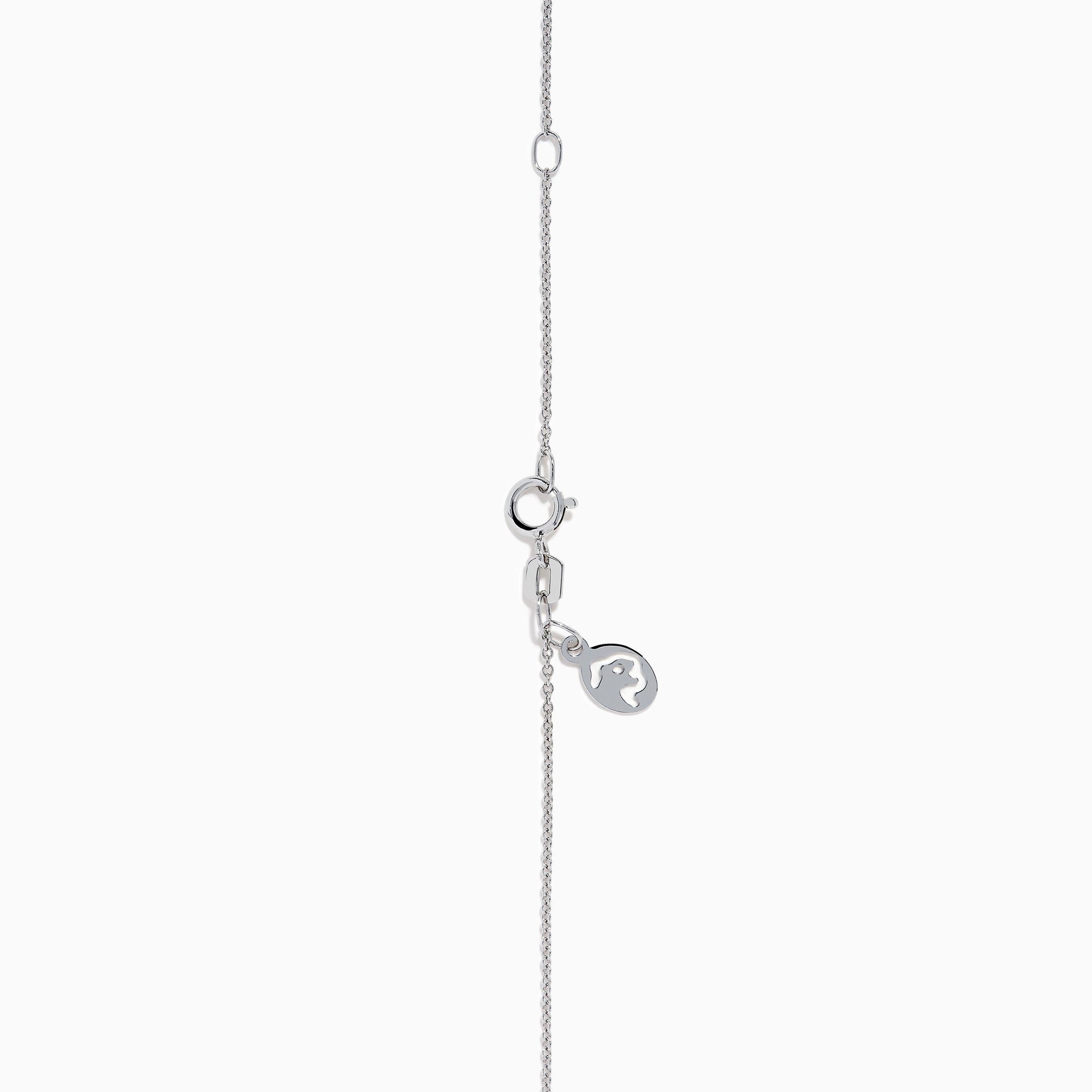 The Novelty 14K White Gold Diamond Starfish Pendant features a starfish-shaped design encrusted with sparkling diamonds, beautifully displayed on a plain white background.