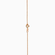 The 14K Rose Gold Amethyst and Diamond Necklace features a teardrop purple amethyst pendant and two small round diamonds on the chain, shown on a white background.