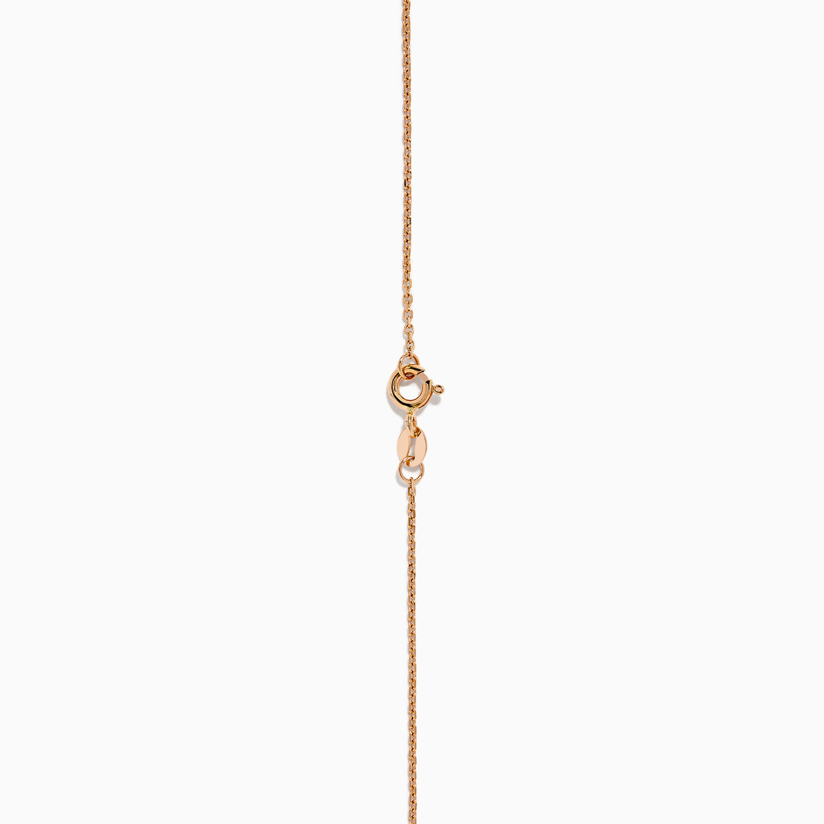 The 14K Rose Gold Amethyst and Diamond Necklace features a teardrop purple amethyst pendant and two small round diamonds on the chain, shown on a white background.