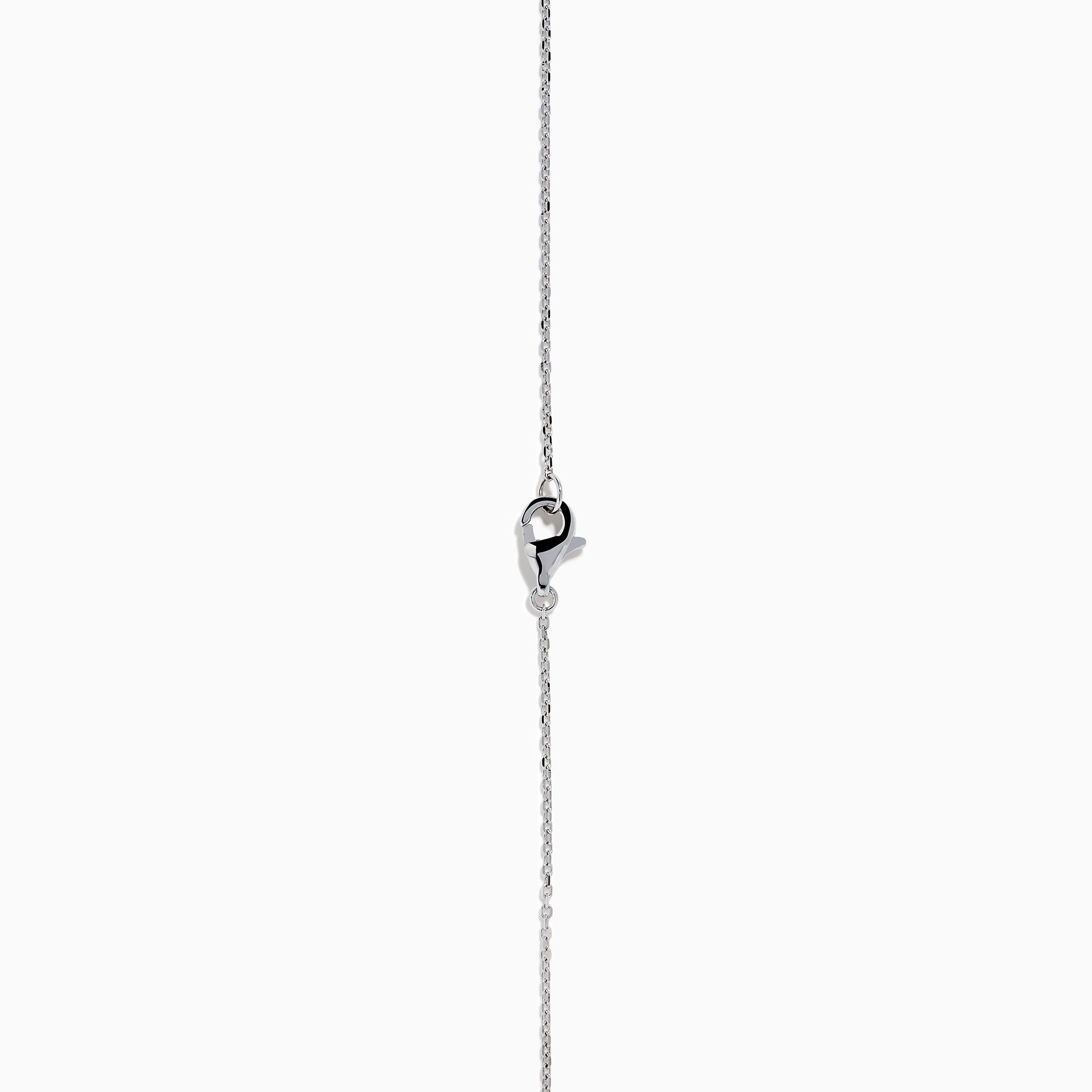 The 18K Two-Tone Gold Green and White Diamond Halo Necklace features a square pendant with a central green gemstone, accented by a double halo of sparkling white diamonds on a delicate chain.