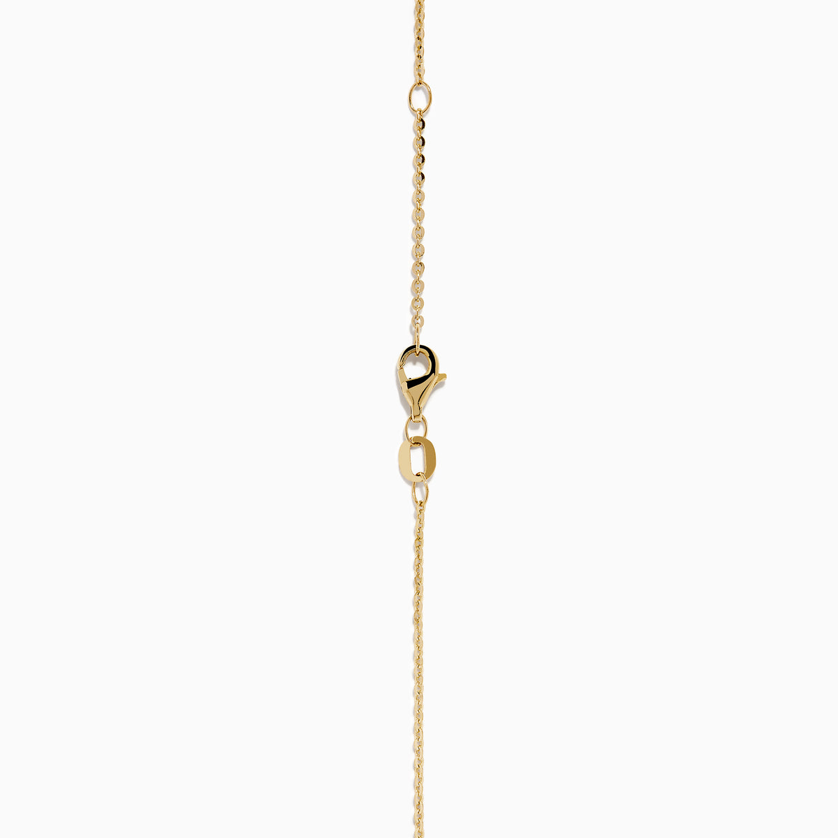 The Lab Grown Diamond 1.00ct Solitaire Pendant in 14K Yellow Gold features a single lab-grown diamond on a delicate gold chain, showcased against a white background.