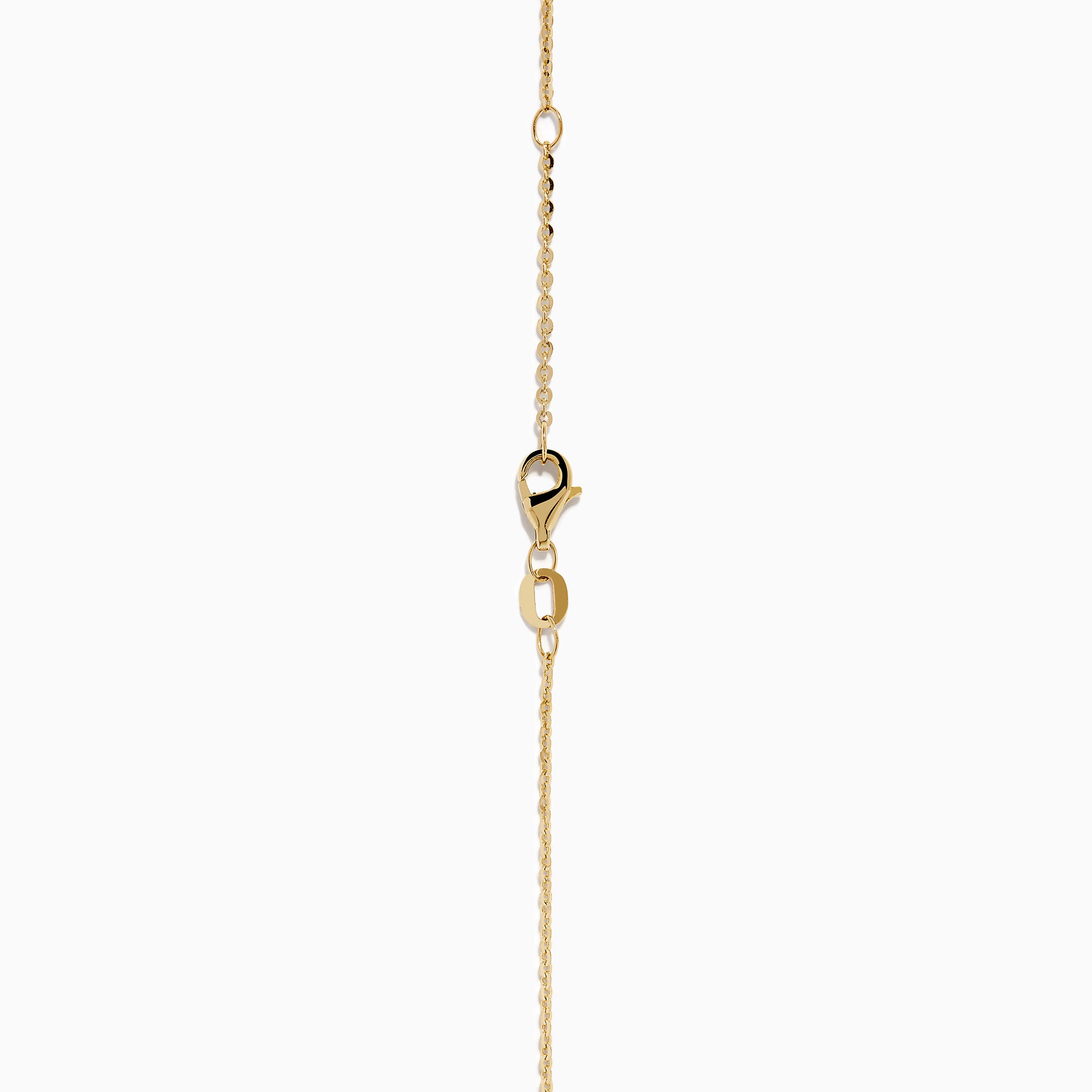 The Lab Grown Diamond 1.00ct Solitaire Pendant in 14K Yellow Gold features a single lab-grown diamond on a delicate gold chain, showcased against a white background.