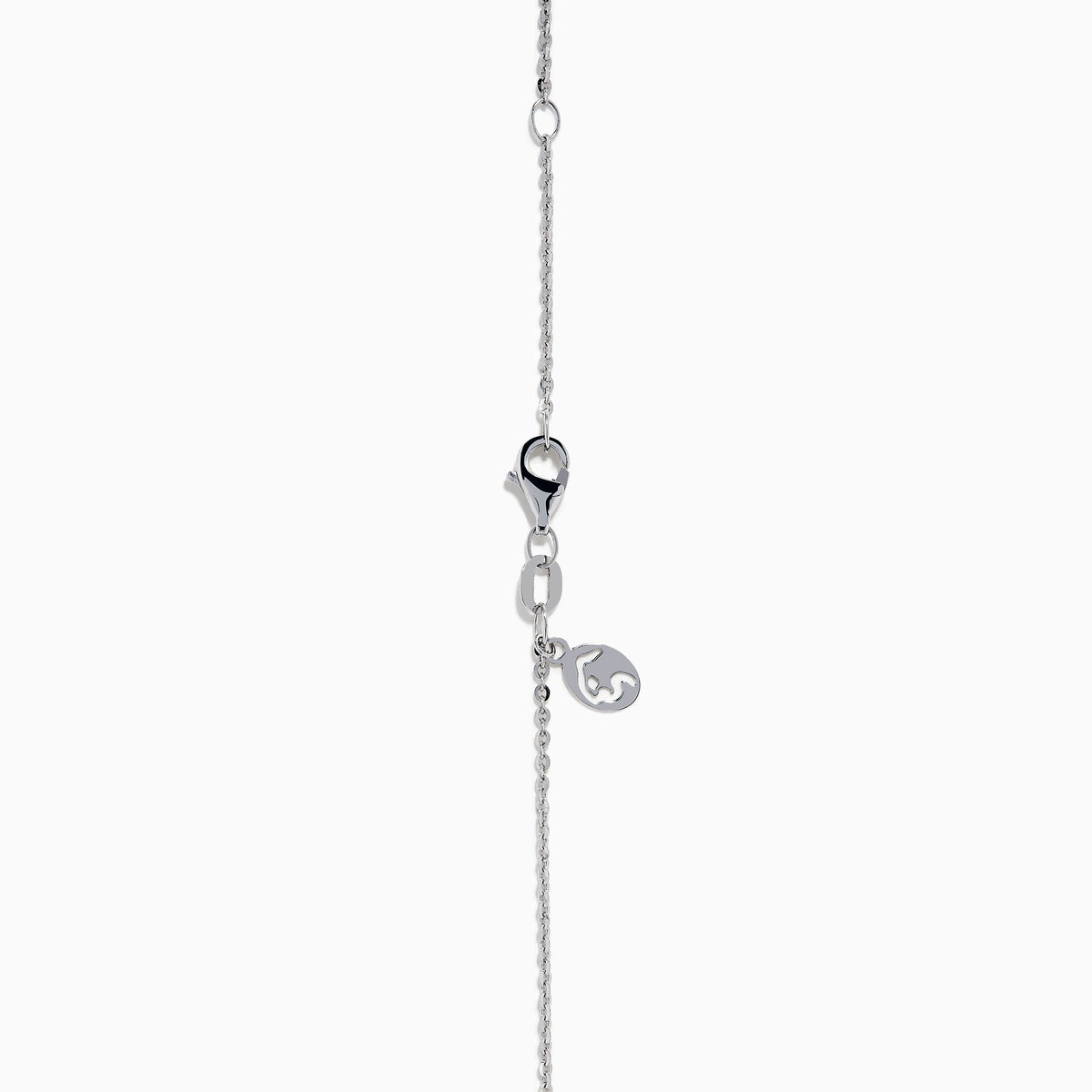 The Lab Grown Diamond 3.00ct Solitaire Pendant in 14K White Gold features a single round brilliant lab-grown diamond on a delicate chain, displayed against a white background.