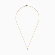 Lab Grown Diamond Pear Bezel-Set Solitaire Pendant in 14K Yellow Gold