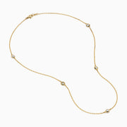 Lab Grown Diamond Bezel-Set Station Necklace in 14K Yellow Gold
