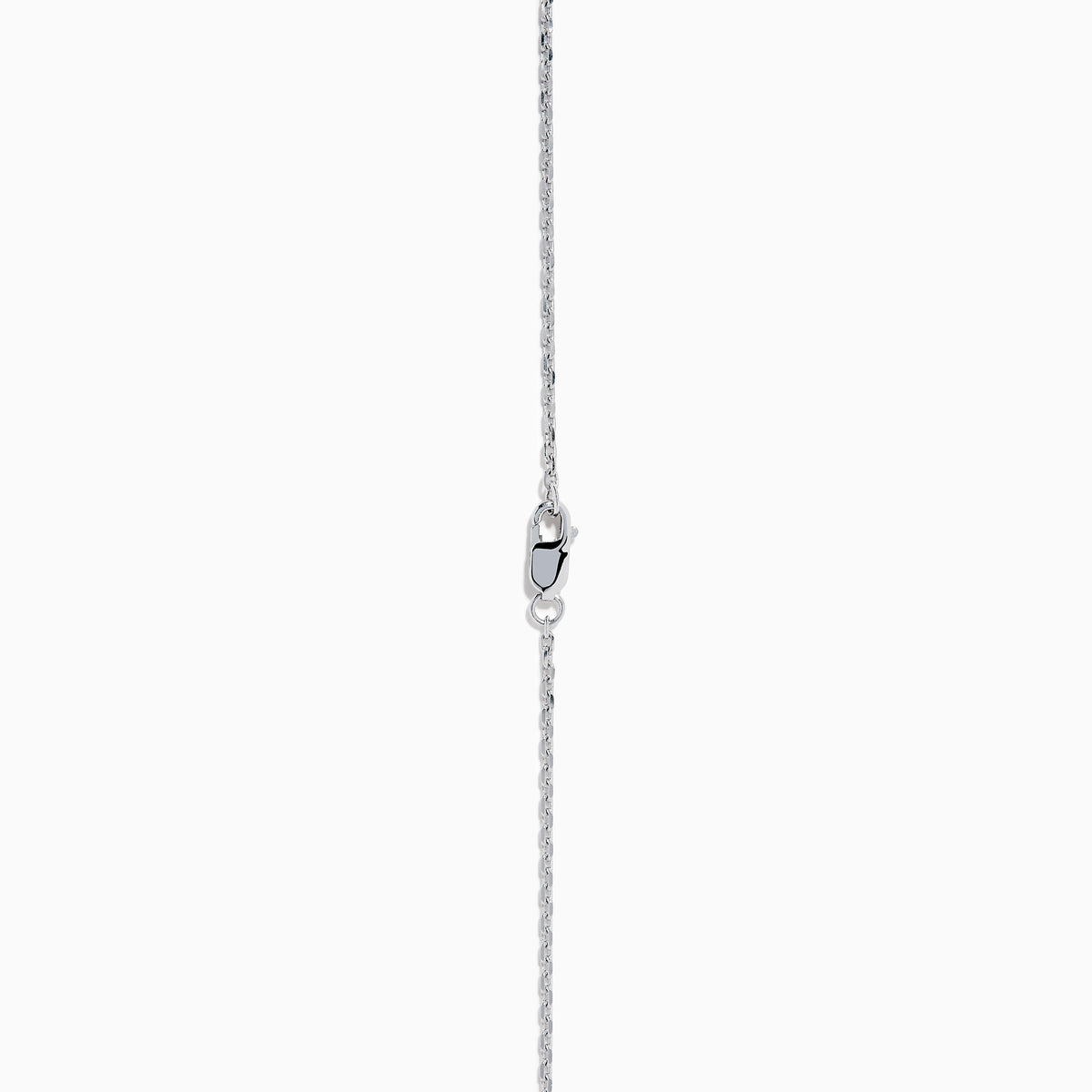 The 925 Sterling Silver Diamond 36 Inch Station Necklace features five small round diamonds evenly spaced along a delicate sterling silver chain, shown on a plain white background.