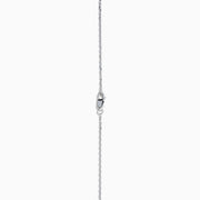 The 925 Sterling Silver Diamond 36 Inch Station Necklace features five small round diamonds evenly spaced along a delicate sterling silver chain, shown on a plain white background.