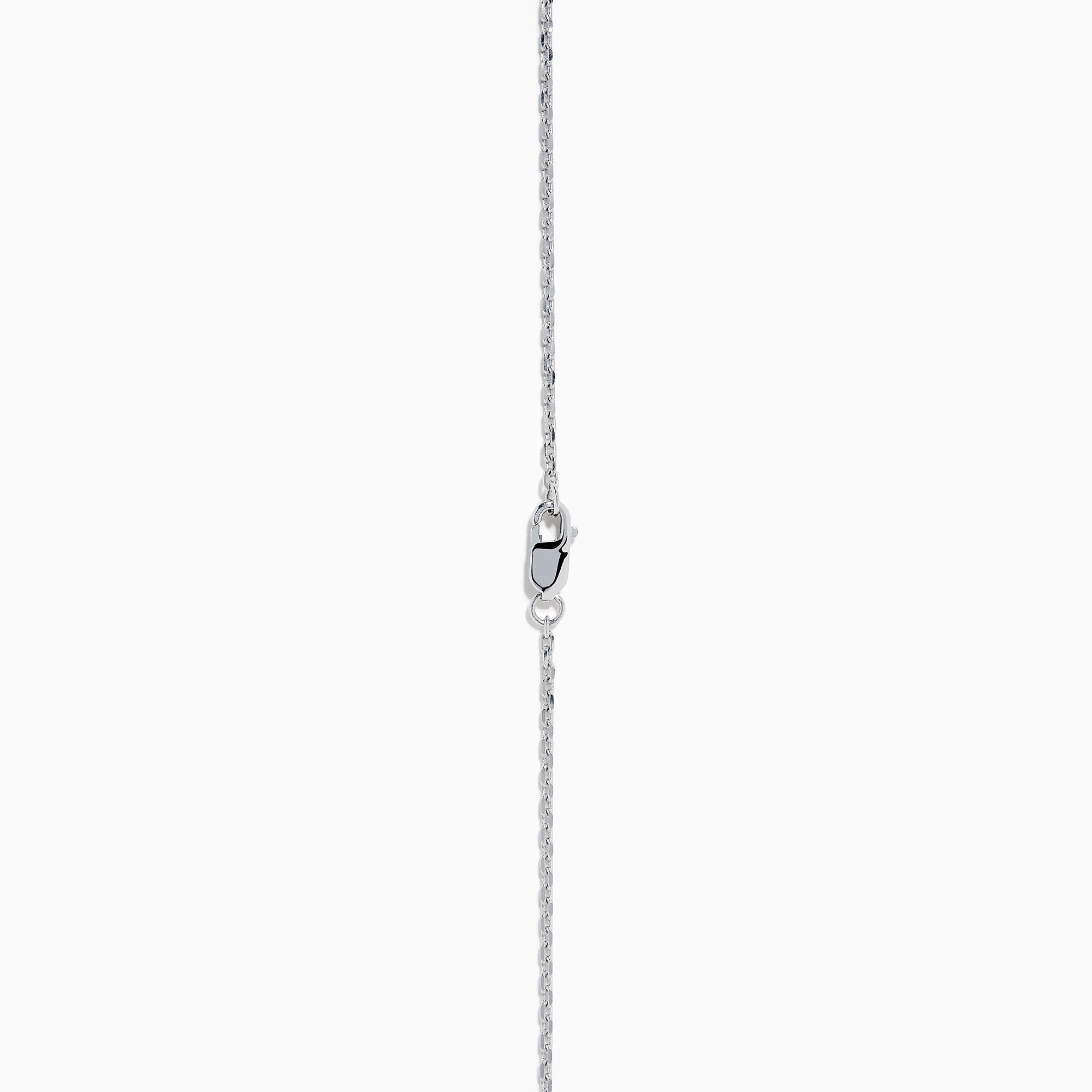 The 925 Sterling Silver Diamond 36 Inch Station Necklace features five small round diamonds evenly spaced along a delicate sterling silver chain, shown on a plain white background.