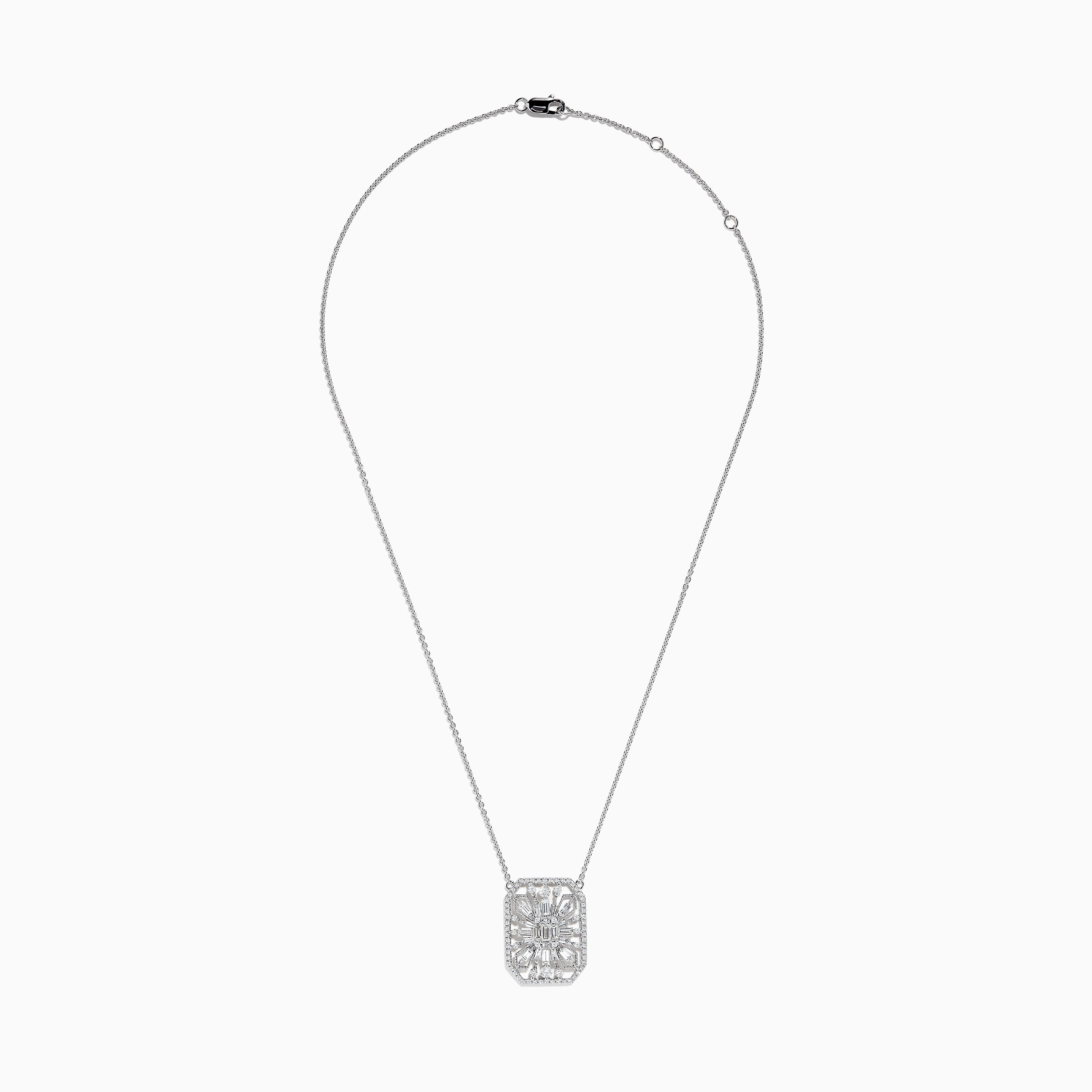 Effy Pave Classica 14K White Gold Diamond Necklace