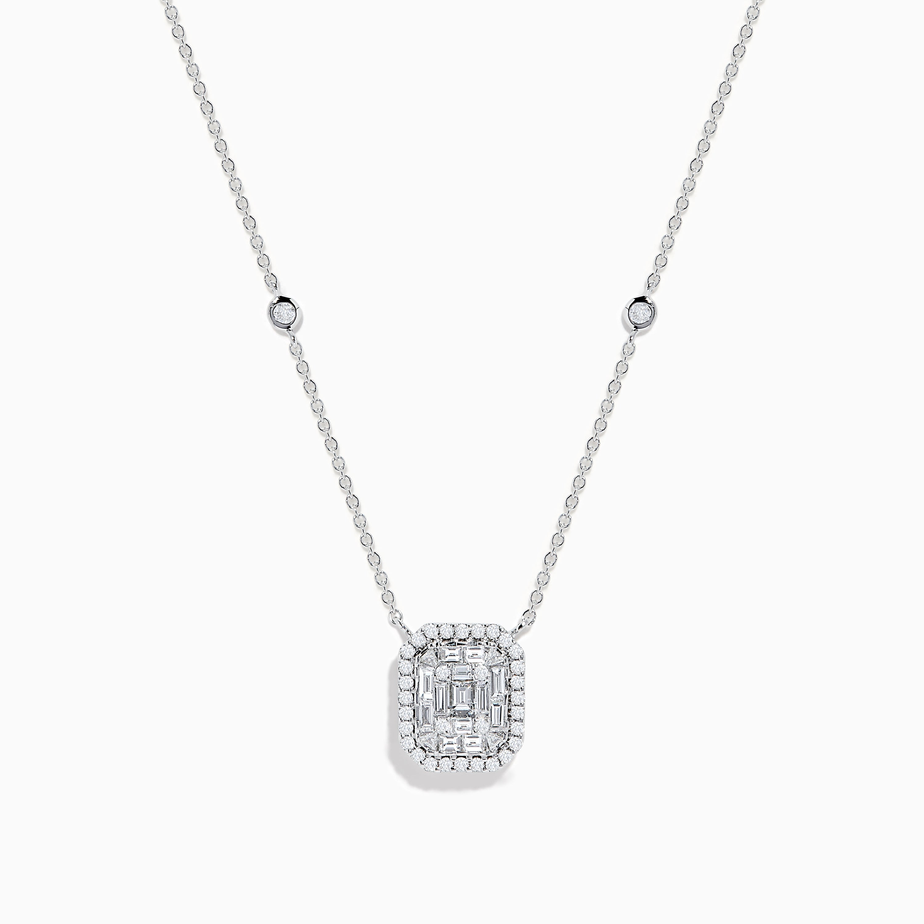 Effy Classique 14K White Gold Diamond Necklace –