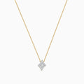 The Casino 14K Yellow Gold Diamond Diamonds Suit Necklace features a diamond-shaped pendant encrusted with sparkling diamonds, shown against a white background.