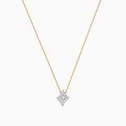 The Casino 14K Yellow Gold Diamond Diamonds Suit Necklace features a diamond-shaped pendant encrusted with sparkling diamonds, shown against a white background.