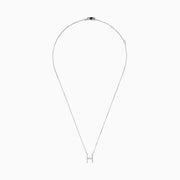 A 14K White Gold Diamond Initial H Pendant by Effy, featuring sparkling diamonds in a delicate design, displayed on a white background.