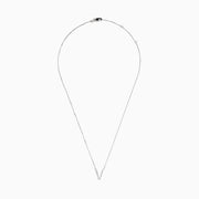 The 14K White Gold Diamond Initial V Pendant features a delicate white gold chain and sparkling diamond accents, shown on a plain white background.