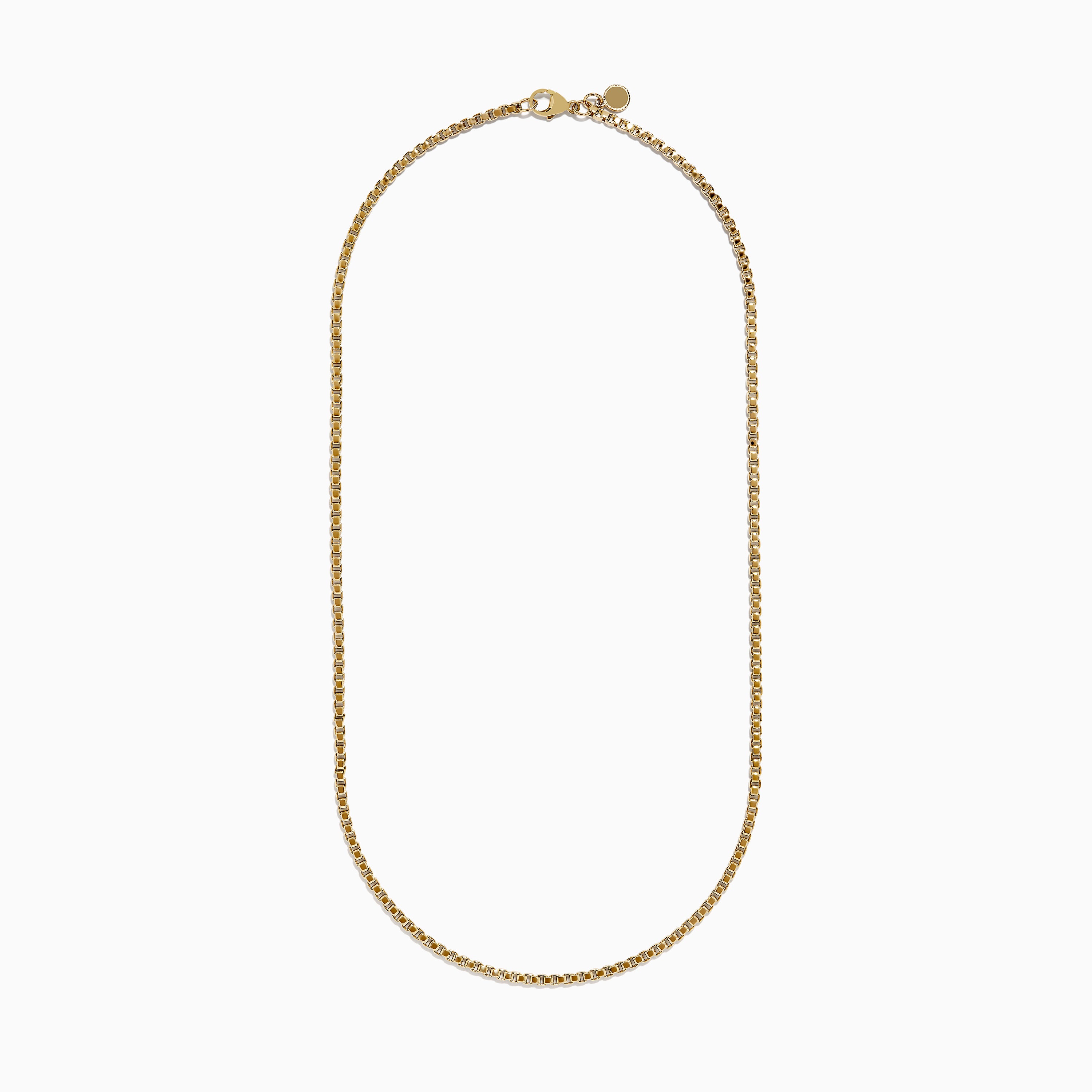Men's 14K Yellow Gold Venetian Box Chain Necklace, 22
