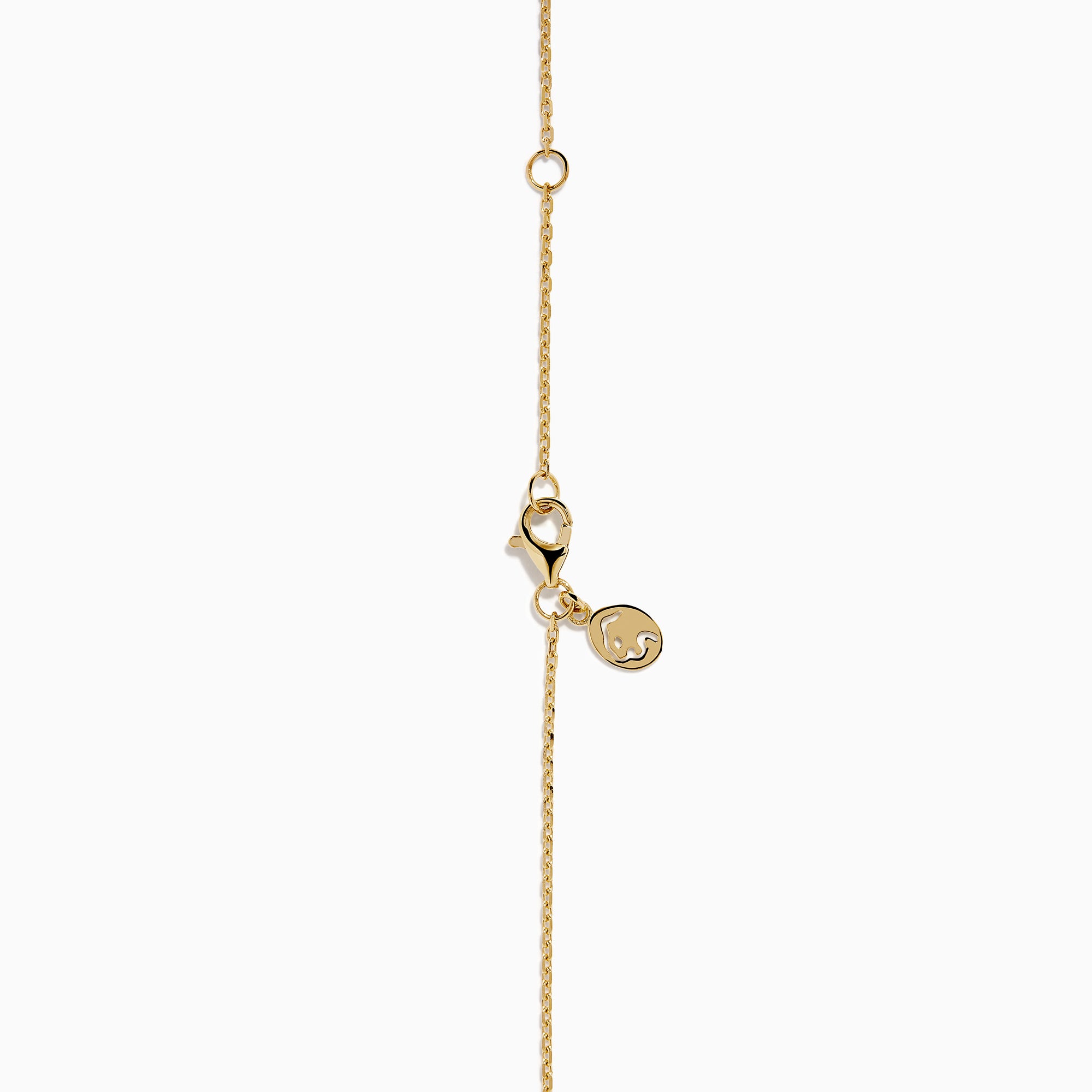 14K Yellow Gold Diamond Anchor Pendant