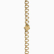 The Watercolor 14K Yellow Gold Multi Sapphire and Diamond Necklace features rectangular, multicolored sapphires and diamonds evenly spaced along its length, showcased on a white background.