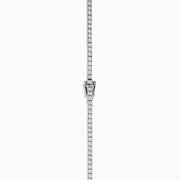 The Watercolors 14K White Gold Multi Sapphire and Diamond Tennis Necklace showcases alternating diamonds and vibrant sapphires in red, blue, green, yellow, orange, and pink along the chain for a lively, colorful look.