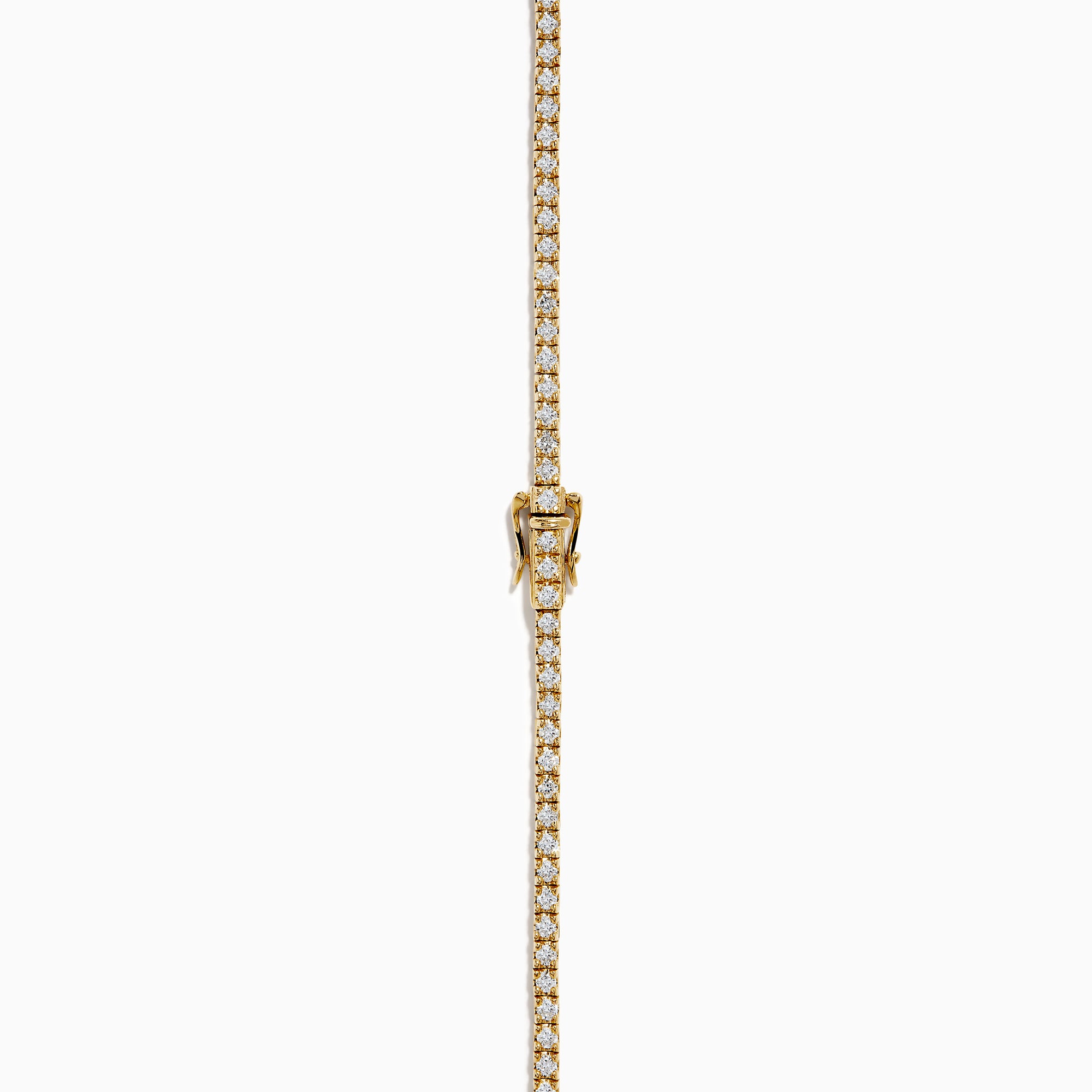 The Watercolors 14K Yellow Gold Multi Sapphire and Diamond Tennis Necklace features sparkling diamonds and vibrant sapphires—red, green, blue, pink, orange, and yellow—for a dazzling, colorful look.