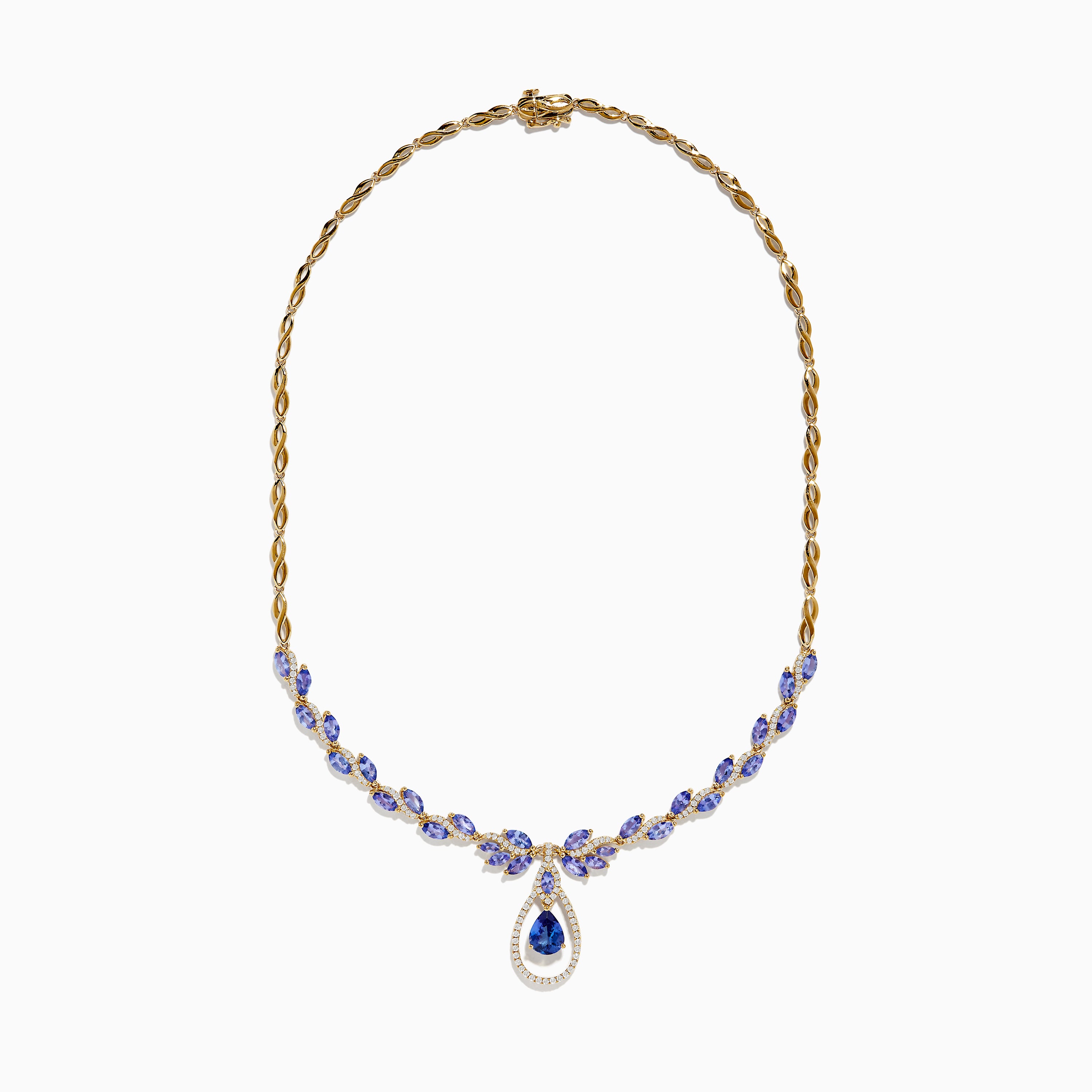 Nahla Siri 14K Yellow Gold Tanzanite and Diamond Necklace