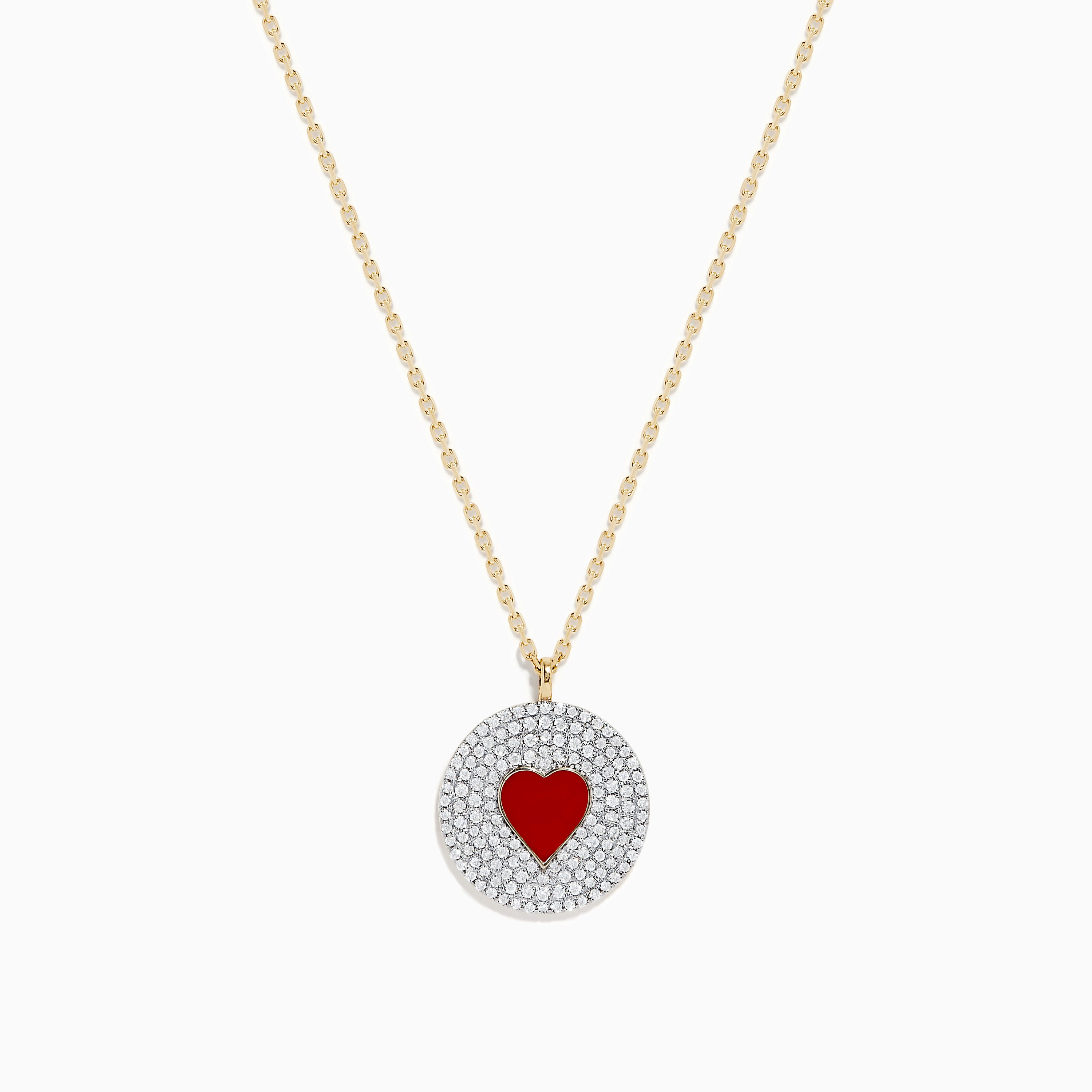 Effy Trio 14K Tri Color Gold Diamond Heart Necklace, 0.40 TCW –  effyjewelry.com