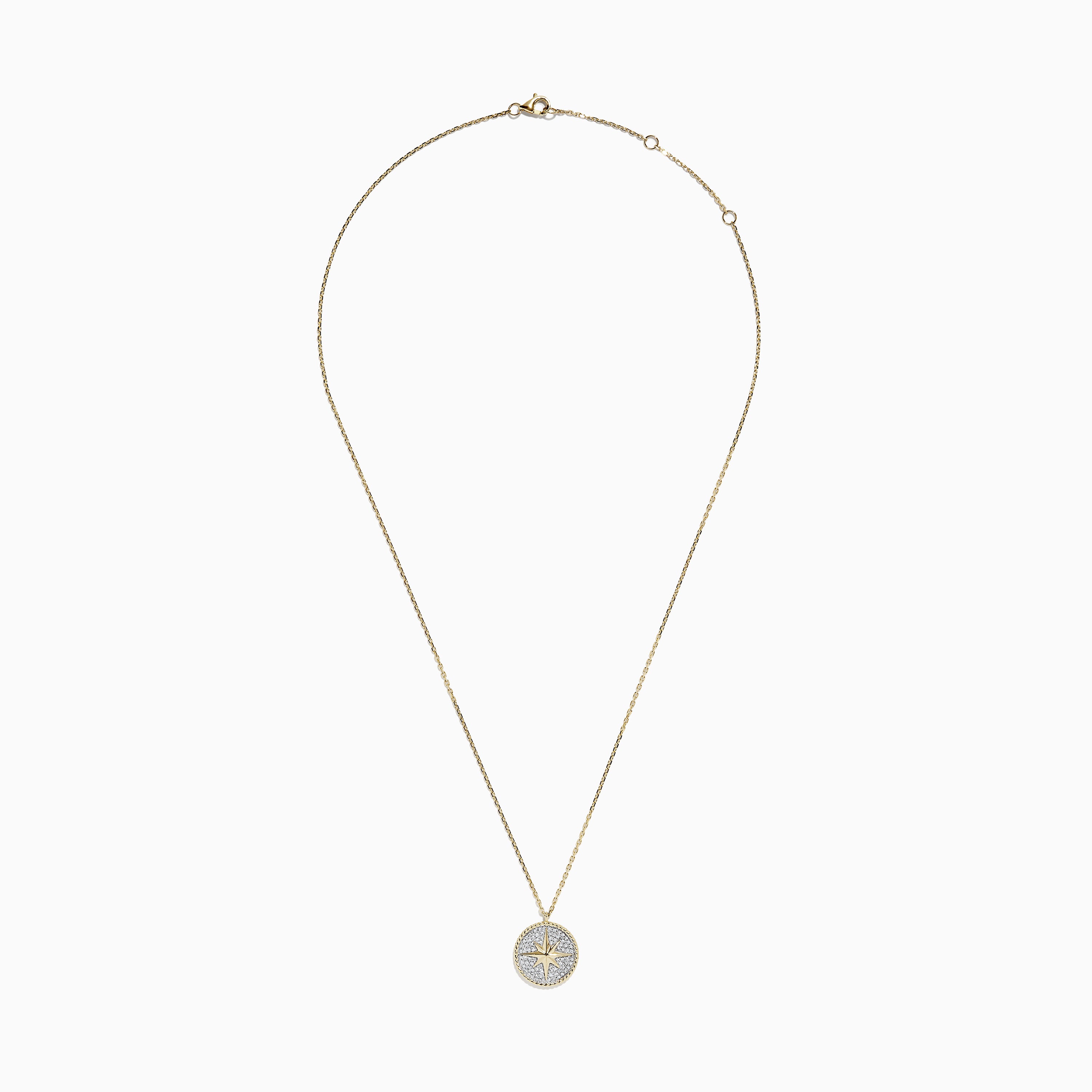 Diamond Compass Coin Necklace in Rose Gold-READY | Anna and Jane