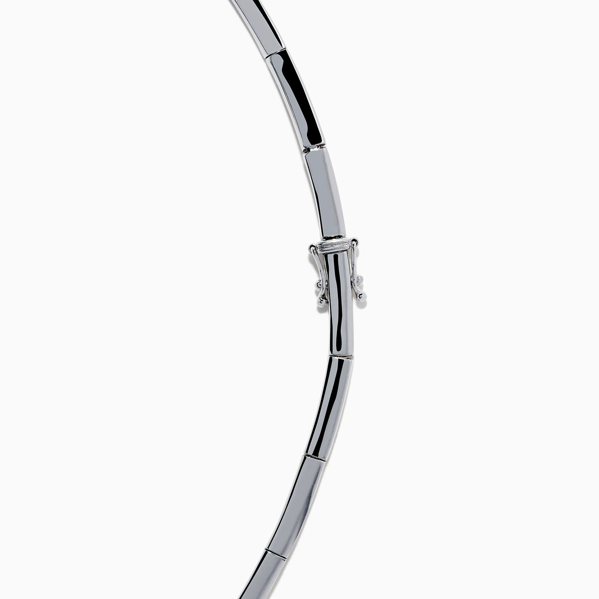 The Canare 14K Two Tone Gold White and Yellow Diamond Necklace features a row of square yellow diamonds set in a band, bordered by white diamonds—forming a sleek partial collar with an open top.