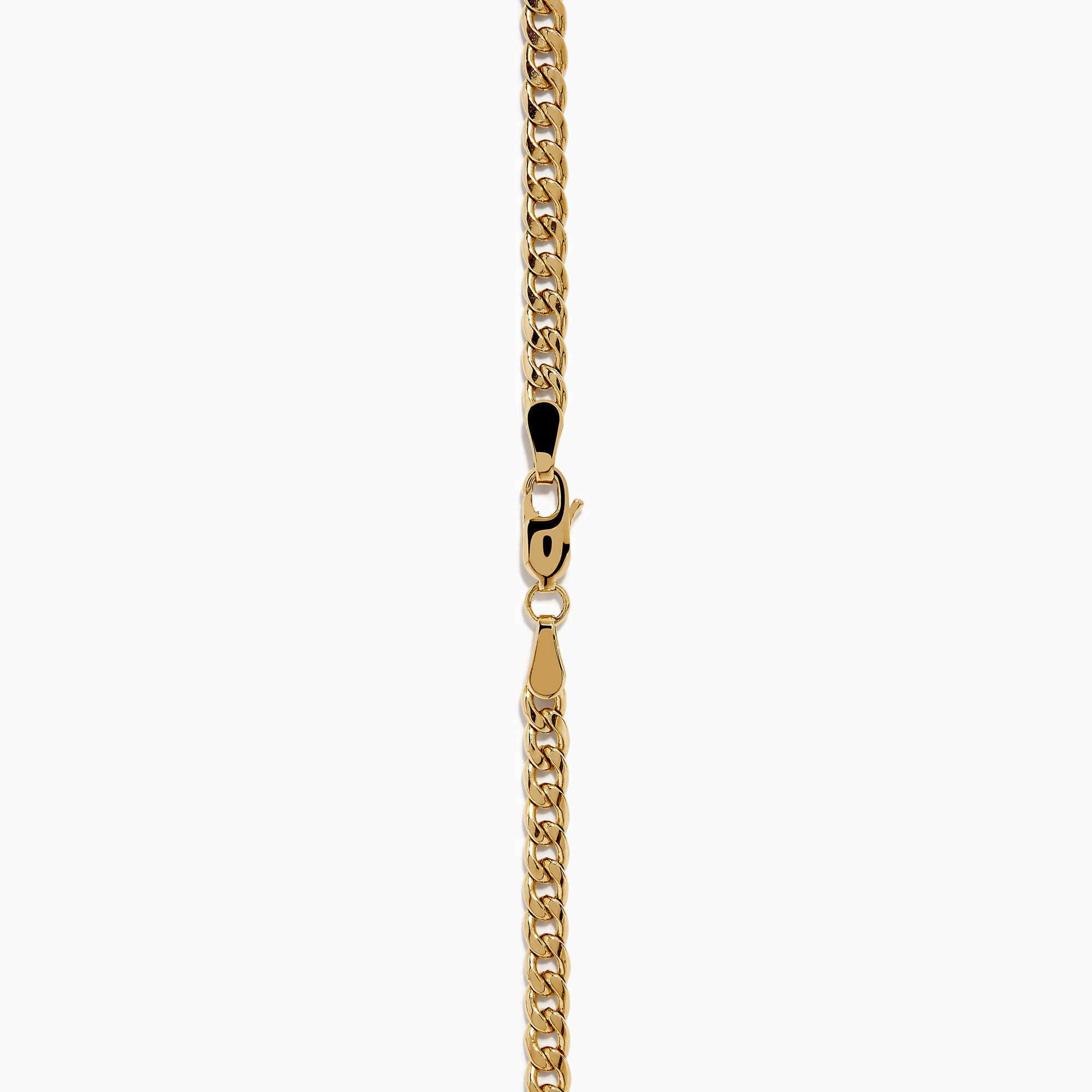 The Signature 14K Yellow Gold Diamond and Tsavorite Panther Necklace features two panther heads with tsavorite green eyes and diamond accents, each biting interlocking diamond-encrusted rings at the center.
