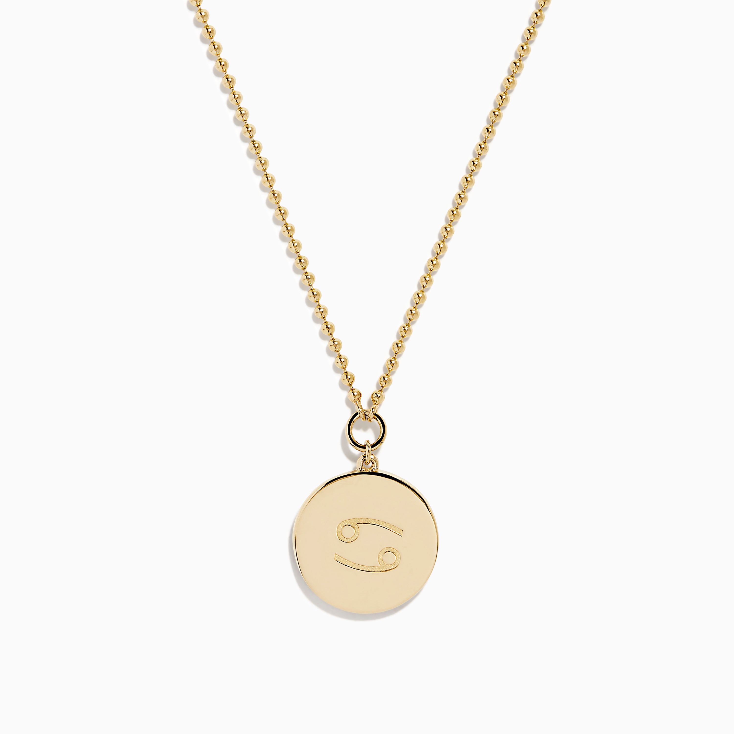 Zodiac 14K Yellow Gold and Diamond Cancer Necklace – effyjewelry.com